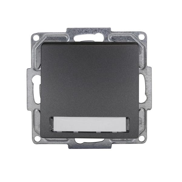 Gunsan Visage Klingeltaster Namensschild und Beleuchtung Dunkelsilber